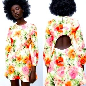 ZARA Open Back Mini Dress